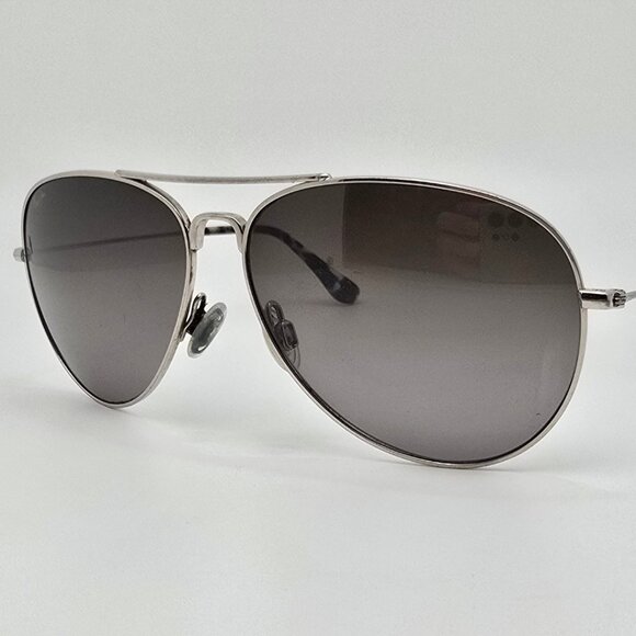 Maui Jim MJ-264-17 Mavericks Silver Titanium Polarized Grey Aviator Sunglasses - Picture 1 of 14